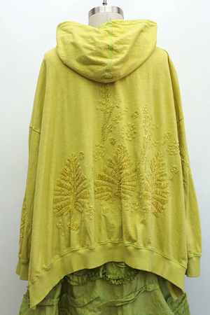 CROP BODE EMBROIDERED CHENILLE - PEAR