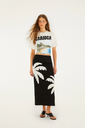 LANDSCAPE CARIOCA OFF-WHITE RELAXED T-SHIRT