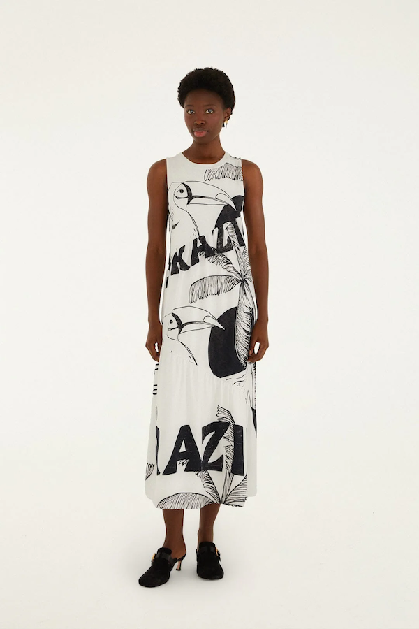 COME TO BRASIL PATCH DRESS