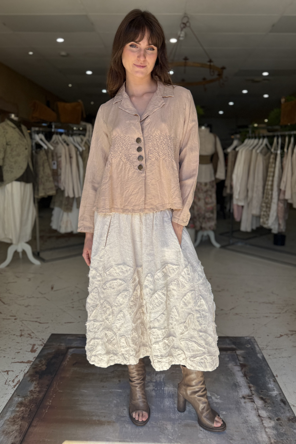 LEAF SKIRT - ALABASTER