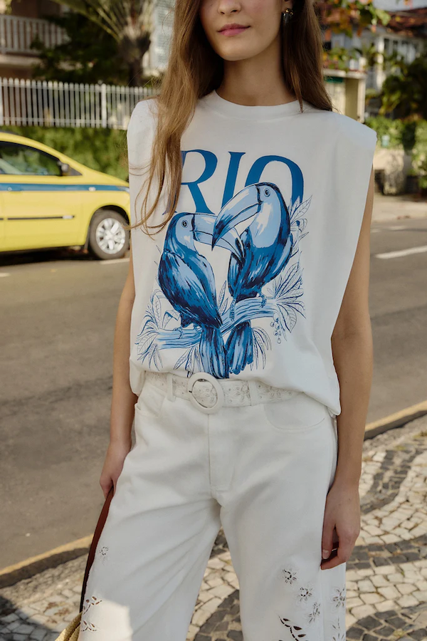 TOUCAN RIO SHOULDER PADS TANK TOP