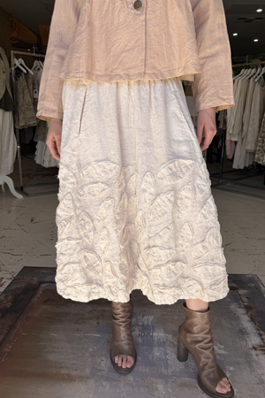 LEAF SKIRT - ALABASTER