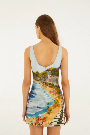 COPACABANA BEACH MULTICOLOR MINI DRESS