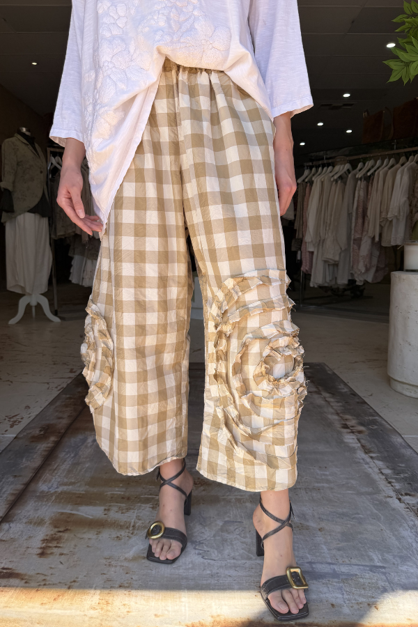 CABBAGE ROSE PANTS - ALABASTER