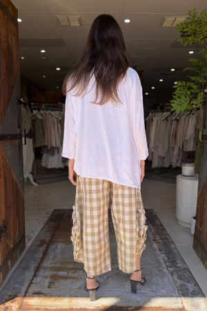 CABBAGE ROSE PANTS - ALABASTER