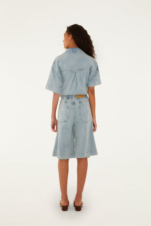 EMBROIDERED DENIM SHORTSEAS DESIRE