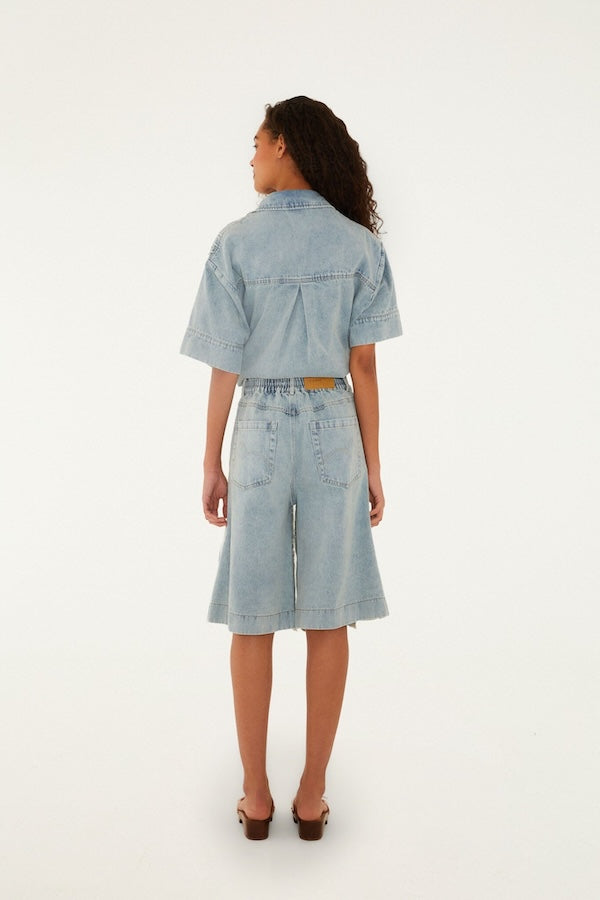 EMBROIDERED DENIM SHORTSEAS DESIRE