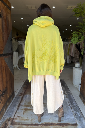 CROP BODE EMBROIDERED CHENILLE - PEAR