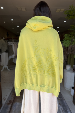 CROP BODE EMBROIDERED CHENILLE - PEAR