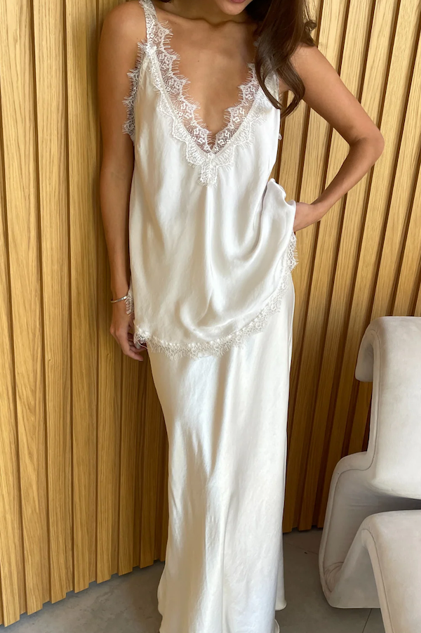 SOLANGE CAMISOLE - CREAM/MOONBEAM