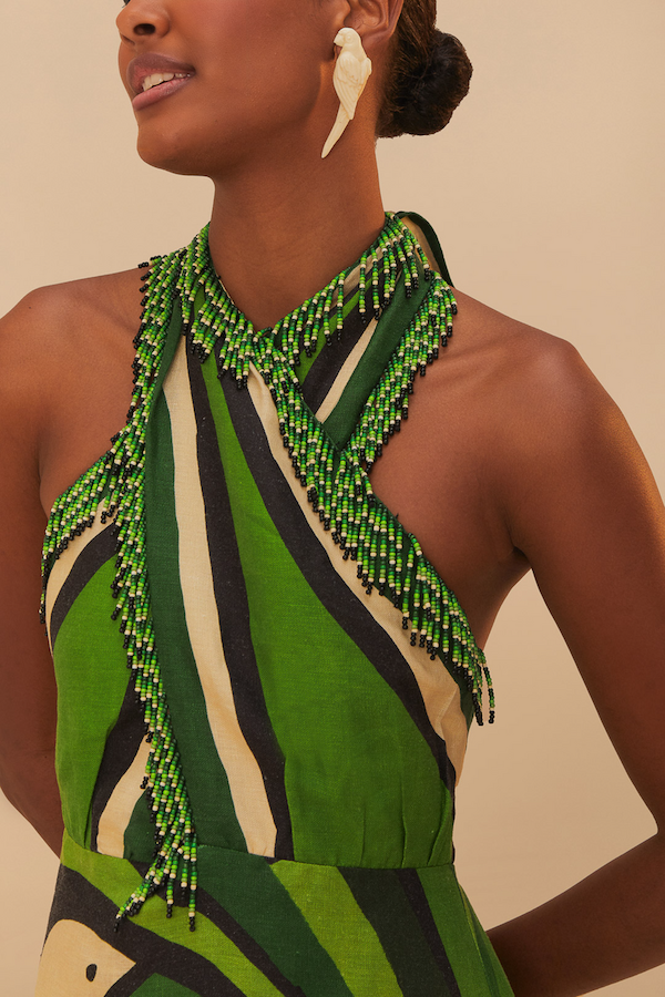 TOUCAN TREE GREEN DRESS