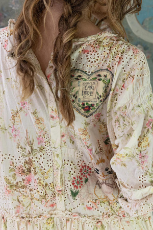 EYELET RUTH RUFFLE DRESS 937