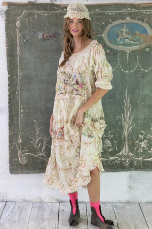 EYELET RUTH RUFFLE DRESS 937