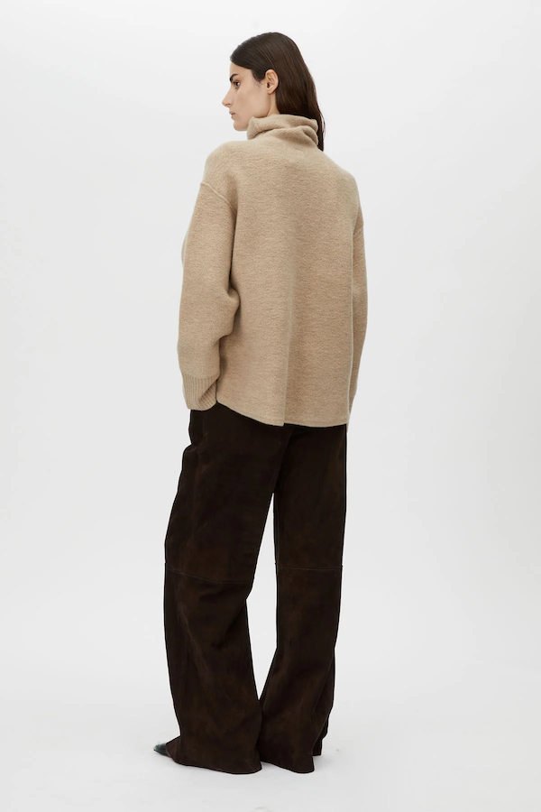 ROHAN FUNNEL NECK SWEATER - OATMEAL MELANGE