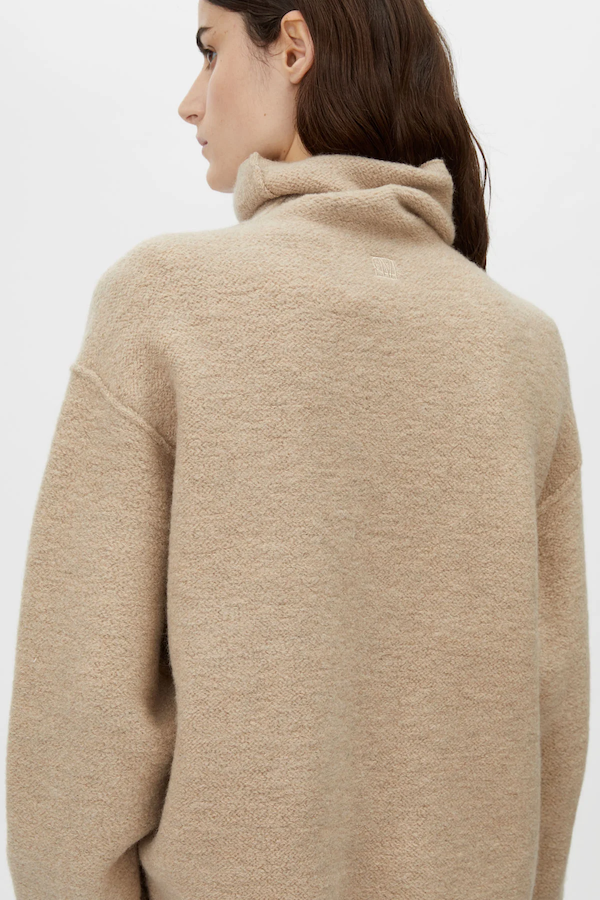 ROHAN FUNNEL NECK SWEATER - OATMEAL MELANGE