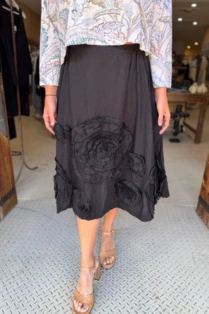 GARDEN SKIRT - BLACK
