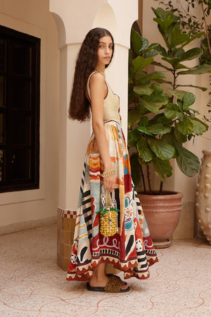 MICHELLE SQUARE NECK MIDI DRESS