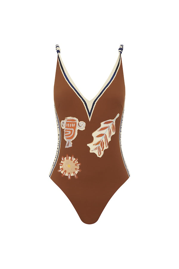 SOLEIL D'AMOUR V NECK ONE PIECE