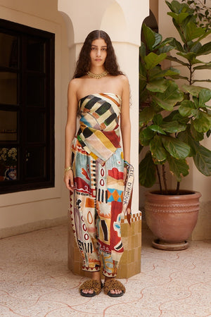 MICHELLE TAPERED SILK PANT