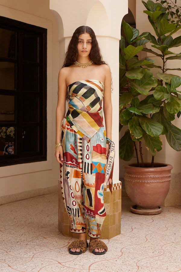 MICHELLE TAPERED SILK PANT