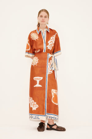 SOLEIL D'AMOUR SILK SARONG SKIRT