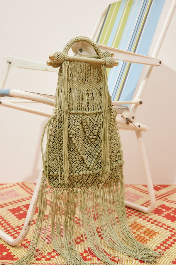 MACRAME FRINGE BAG