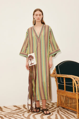 CLOVER V NECK MIDI DRESS