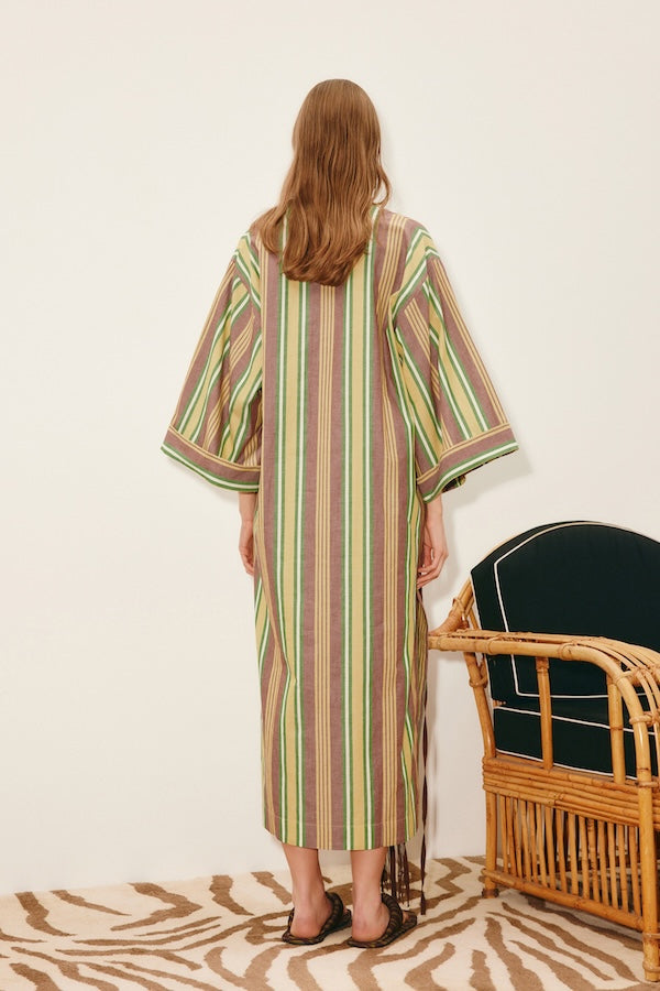 CLOVER V NECK MIDI DRESS