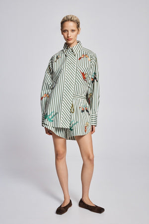 BISOU EMBROIDERED LONG SLEEVE SHIRT