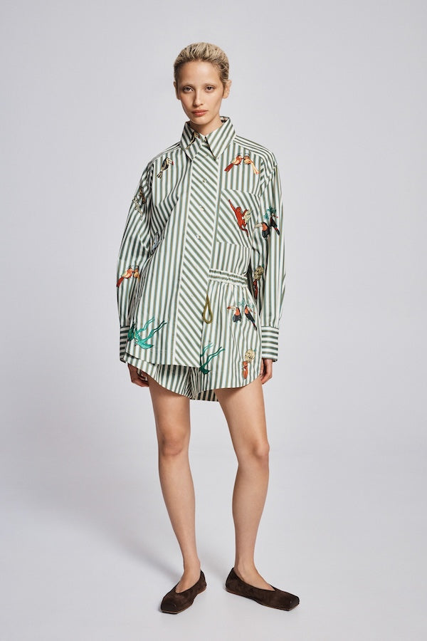 BISOU EMBROIDERED LONG SLEEVE SHIRT