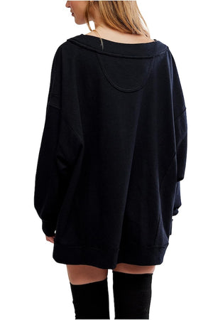 STAYCATION PULLOVER - BLACK