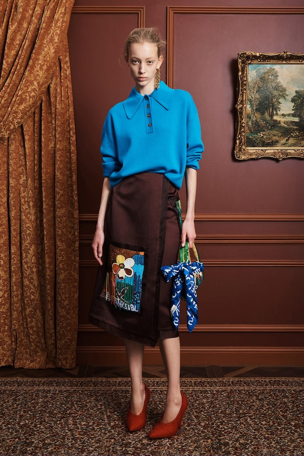 CLAUDIA AZURE KNIT POLO