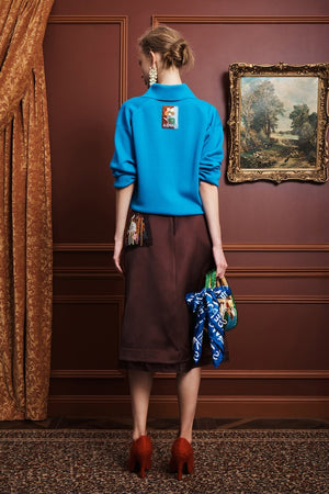 CLAUDIA AZURE KNIT POLO