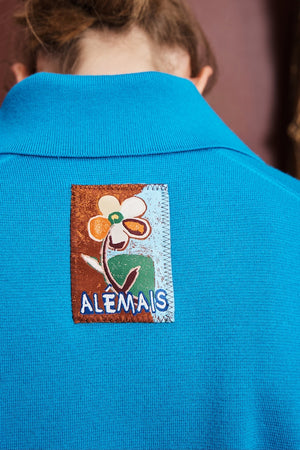 CLAUDIA AZURE KNIT POLO