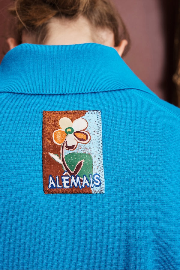 CLAUDIA AZURE KNIT POLO