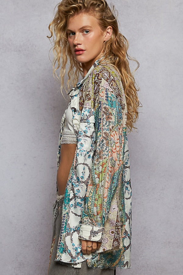 LONG SLEEVE ROOMY FIT SHIRT - GREEN