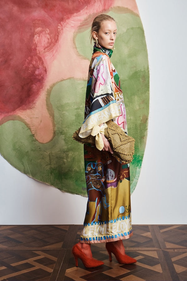 MLAK SILK MIDI DRESS