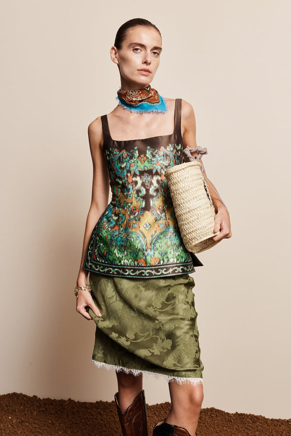 WINIFRED BIAS SLIP SKIRT