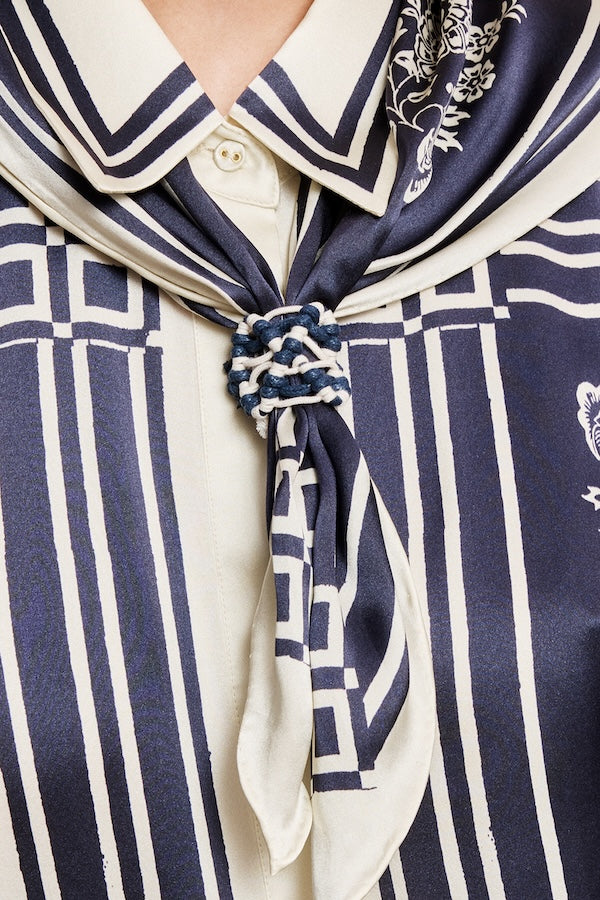 BANDERRA SCARF SILK SHIRT