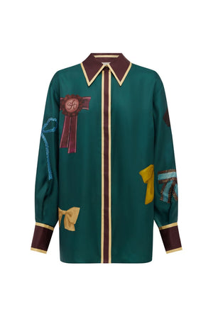 ROSETTE SILK SHIRT