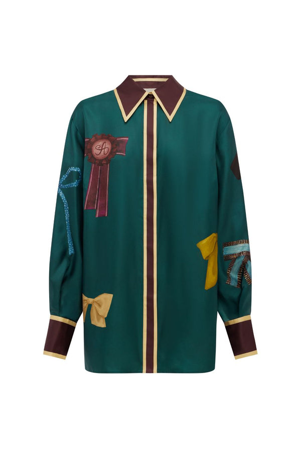 ROSETTE SILK SHIRT