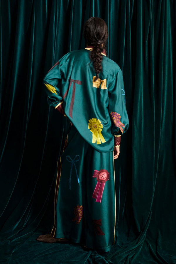 ROSETTE SILK SHIRT