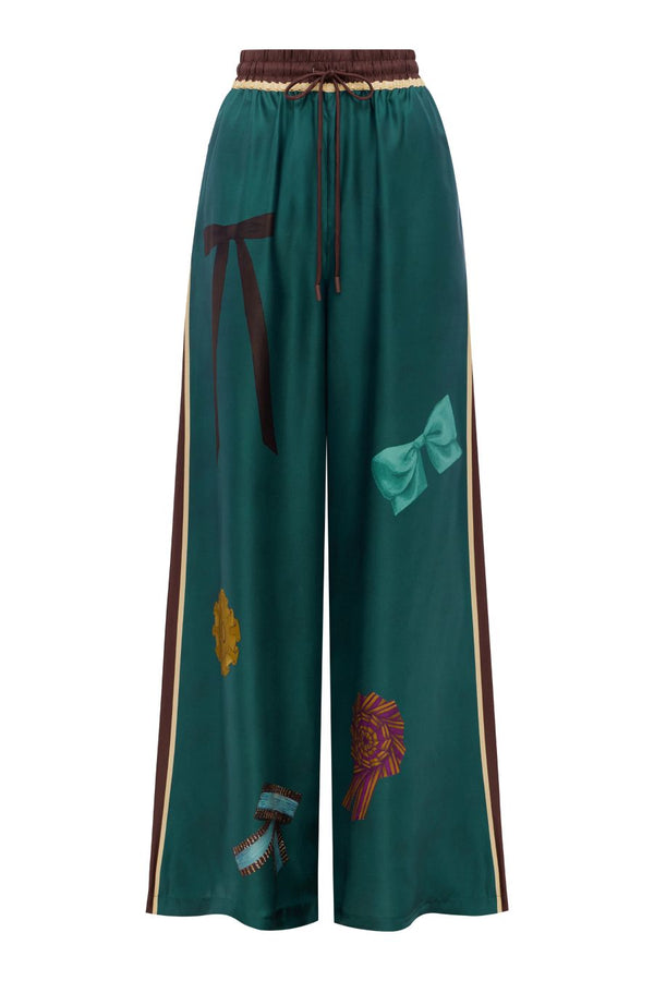 ROSETTE SILK PANT