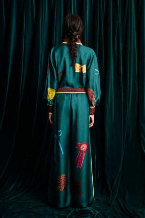 ROSETTE SILK PANT