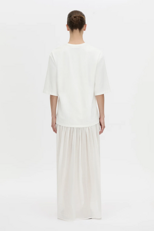 ROMY CONTRAST MAXI DRESS - WHITE