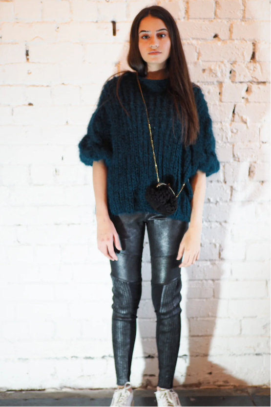 AMANO COLAB PIN TUCK LEGGINGS