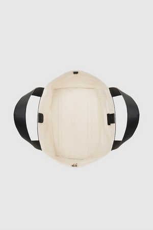 CARA TOTE -NATURAL CANVAS WITH BLACK