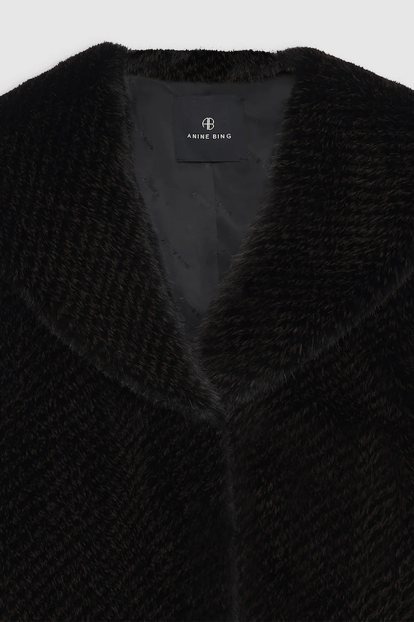 HILARY JACKET - BLACK AND BROWN