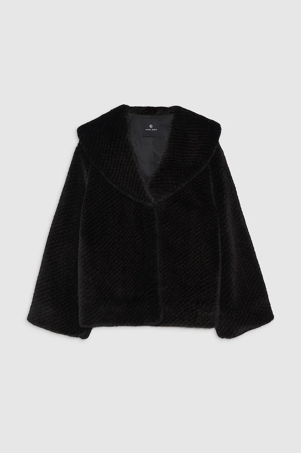HILARY JACKET - BLACK AND BROWN