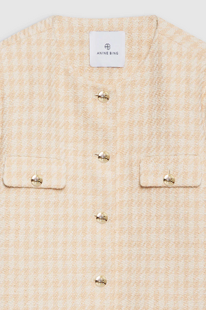 JANET JACKET - CREAM AND PEACH